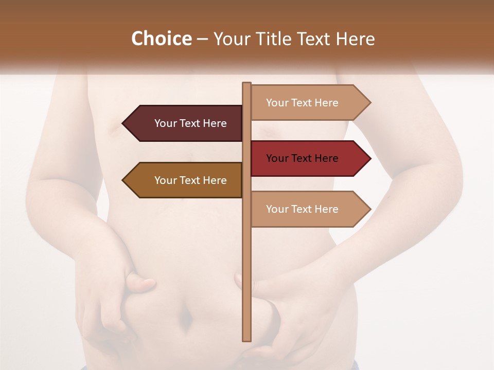 A Man Holding His Stomach With His Hand On His Hip PowerPoint Template