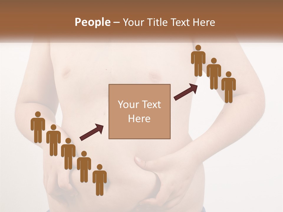 A Man Holding His Stomach With His Hand On His Hip PowerPoint Template