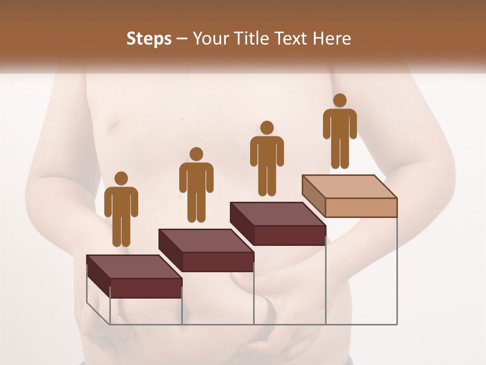 A Man Holding His Stomach With His Hand On His Hip PowerPoint Template