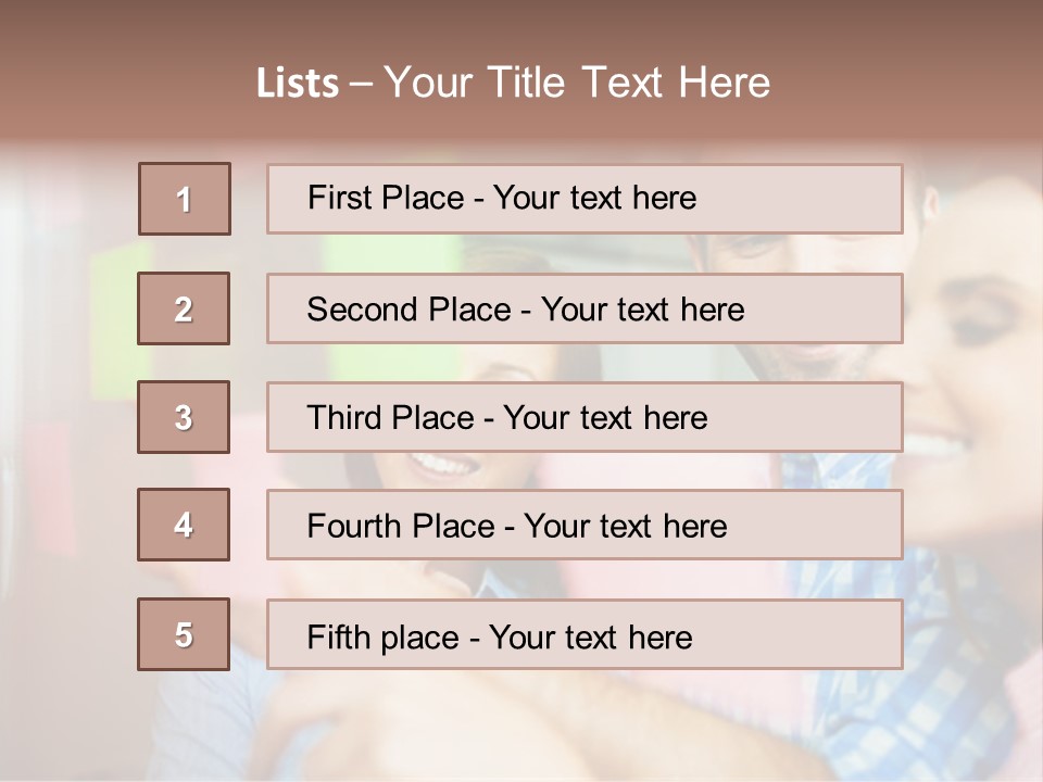 A Man And Woman Are Looking At Sticky Notes PowerPoint Template