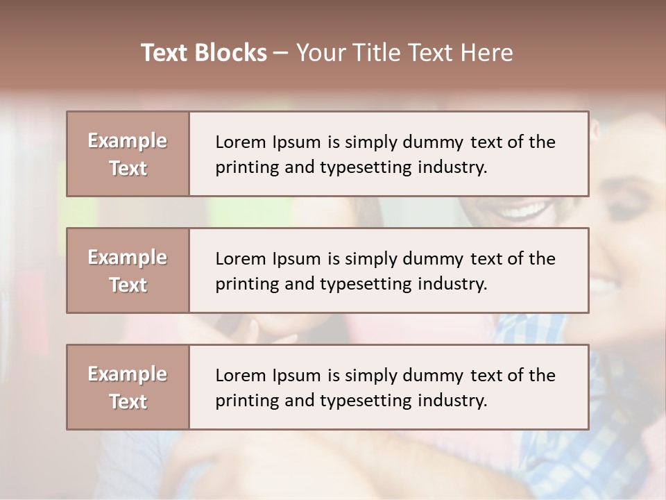 A Man And Woman Are Looking At Sticky Notes PowerPoint Template