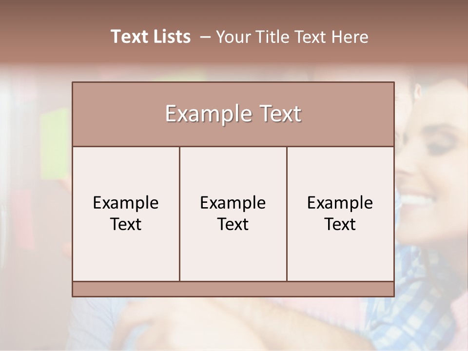 A Man And Woman Are Looking At Sticky Notes PowerPoint Template
