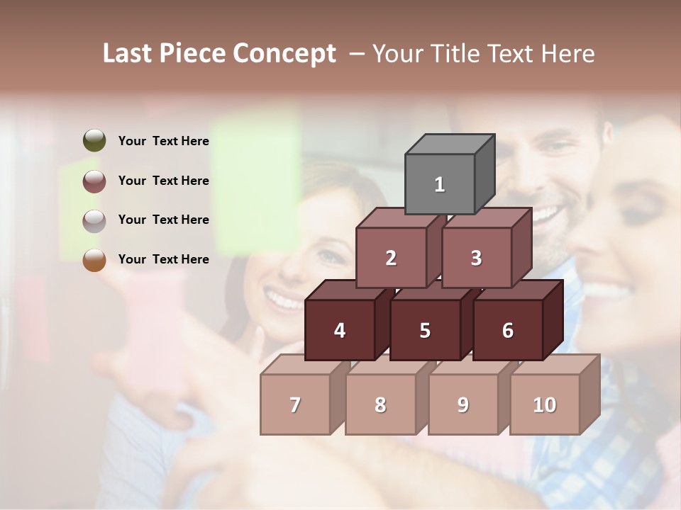 A Man And Woman Are Looking At Sticky Notes PowerPoint Template