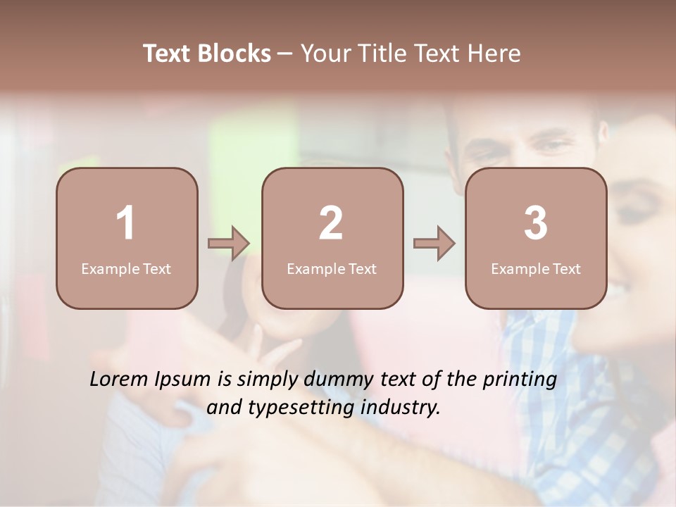 A Man And Woman Are Looking At Sticky Notes PowerPoint Template