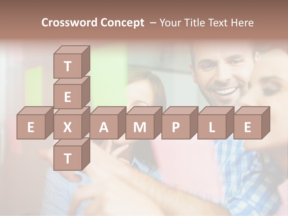 A Man And Woman Are Looking At Sticky Notes PowerPoint Template