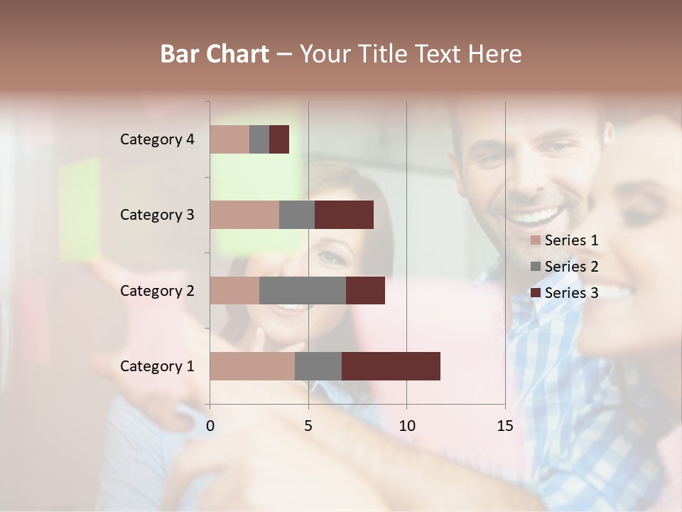 A Man And Woman Are Looking At Sticky Notes PowerPoint Template
