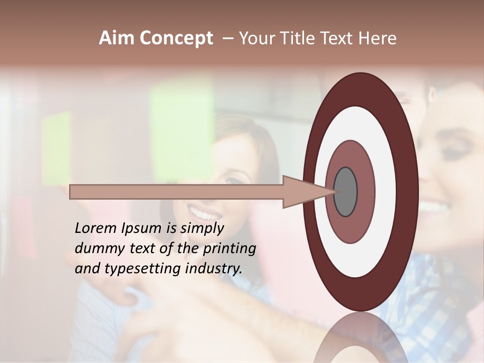 A Man And Woman Are Looking At Sticky Notes PowerPoint Template