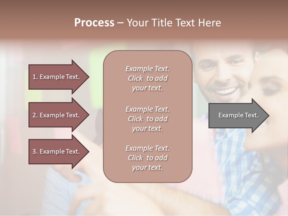 A Man And Woman Are Looking At Sticky Notes PowerPoint Template