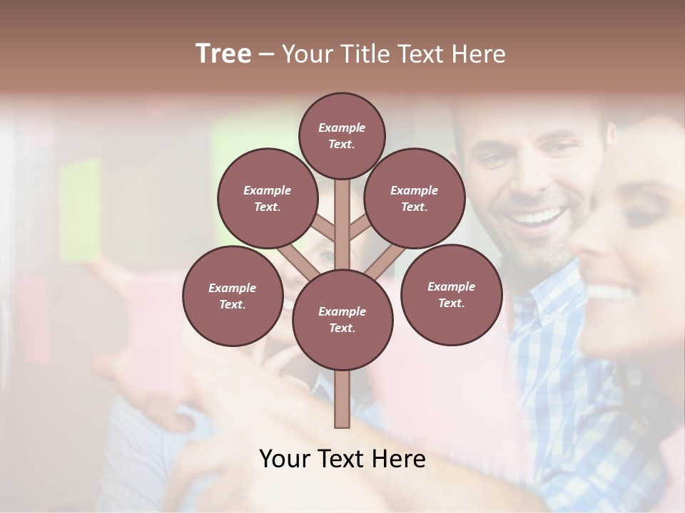 A Man And Woman Are Looking At Sticky Notes PowerPoint Template