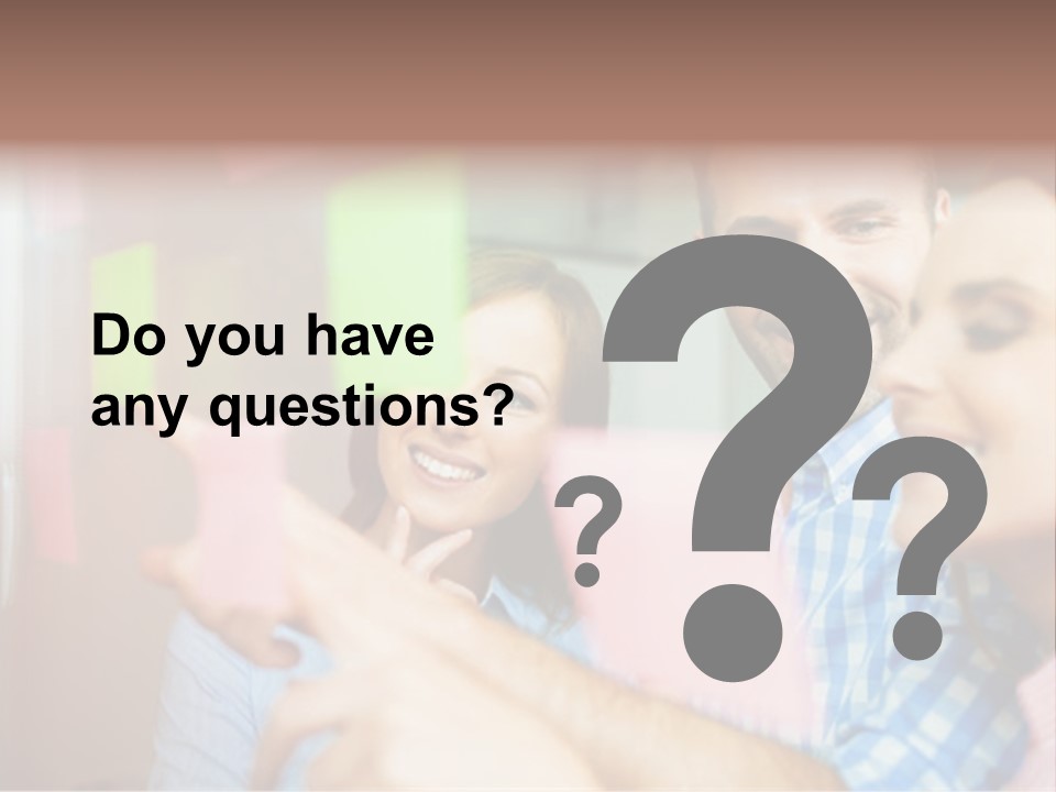 A Man And Woman Are Looking At Sticky Notes PowerPoint Template