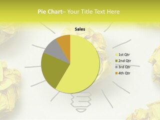 A Bunch Of Yellow Crumpled Paper Balls On A White Surface PowerPoint Template