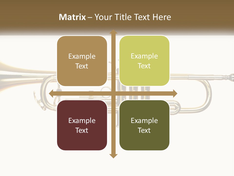 A Brass Trumpet With A White Background PowerPoint Template