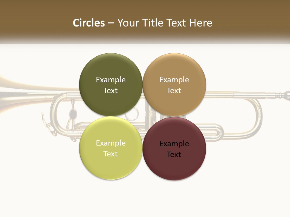 A Brass Trumpet With A White Background PowerPoint Template
