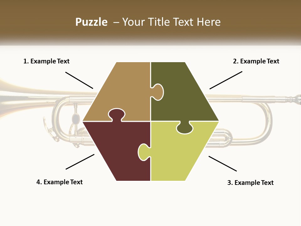 A Brass Trumpet With A White Background PowerPoint Template
