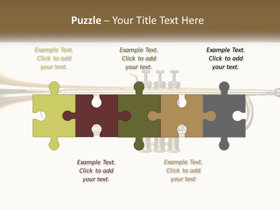 A Brass Trumpet With A White Background PowerPoint Template