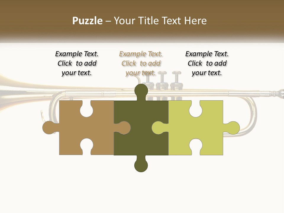 A Brass Trumpet With A White Background PowerPoint Template