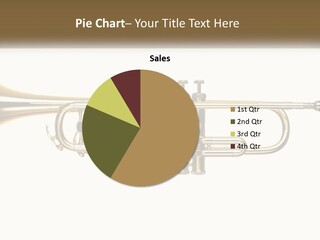 A Brass Trumpet With A White Background PowerPoint Template
