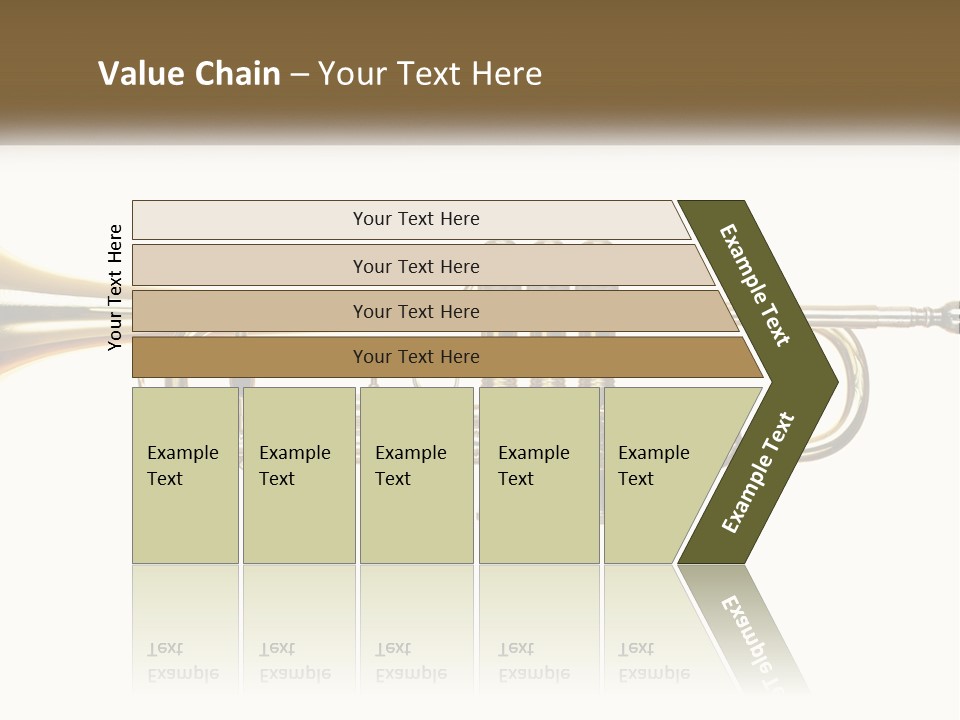 A Brass Trumpet With A White Background PowerPoint Template