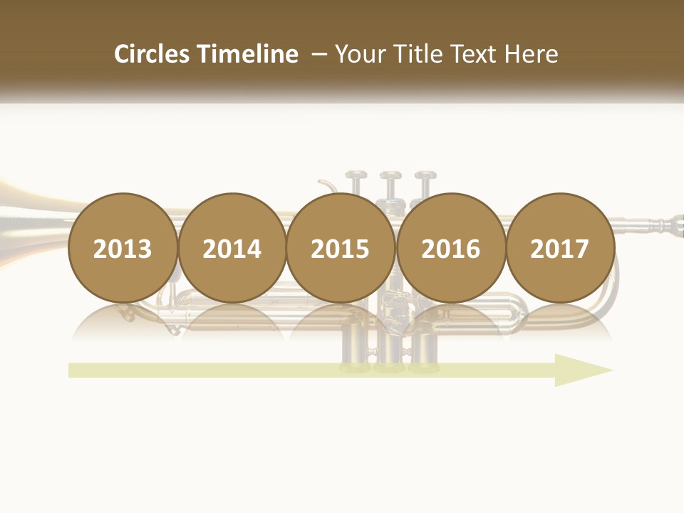 A Brass Trumpet With A White Background PowerPoint Template