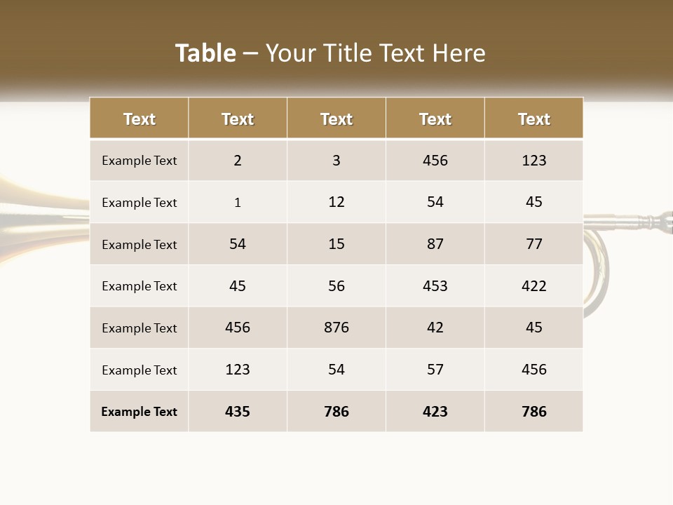 A Brass Trumpet With A White Background PowerPoint Template