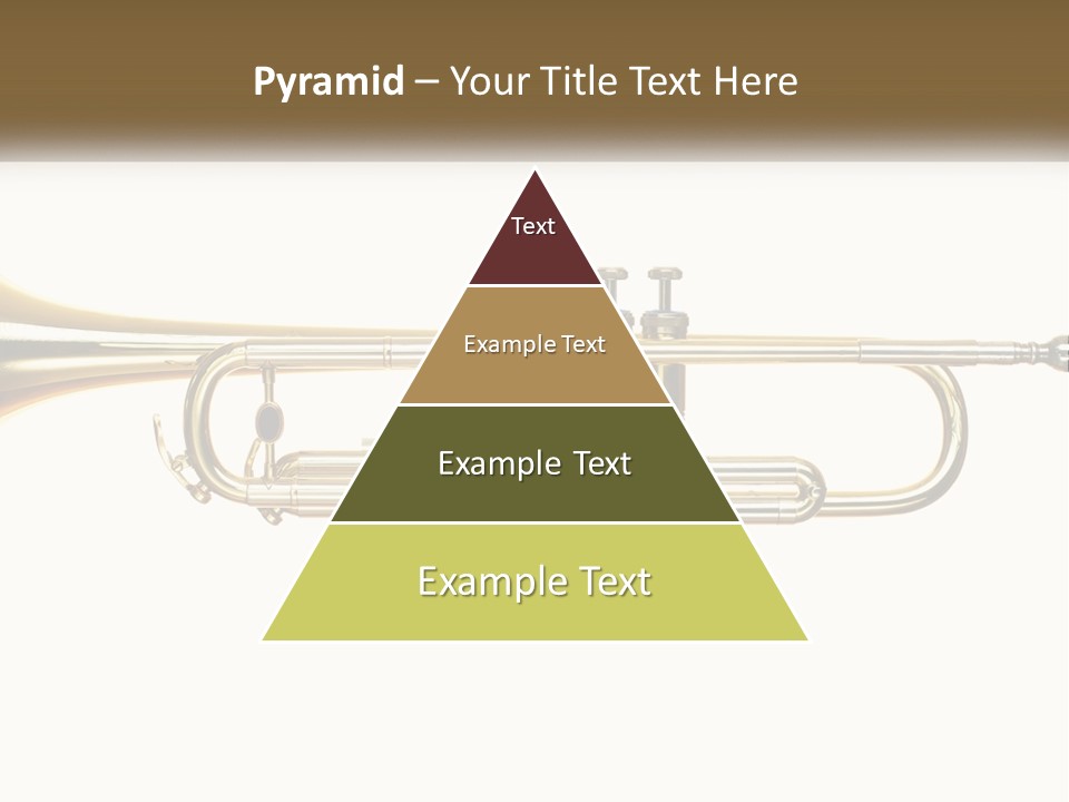 A Brass Trumpet With A White Background PowerPoint Template