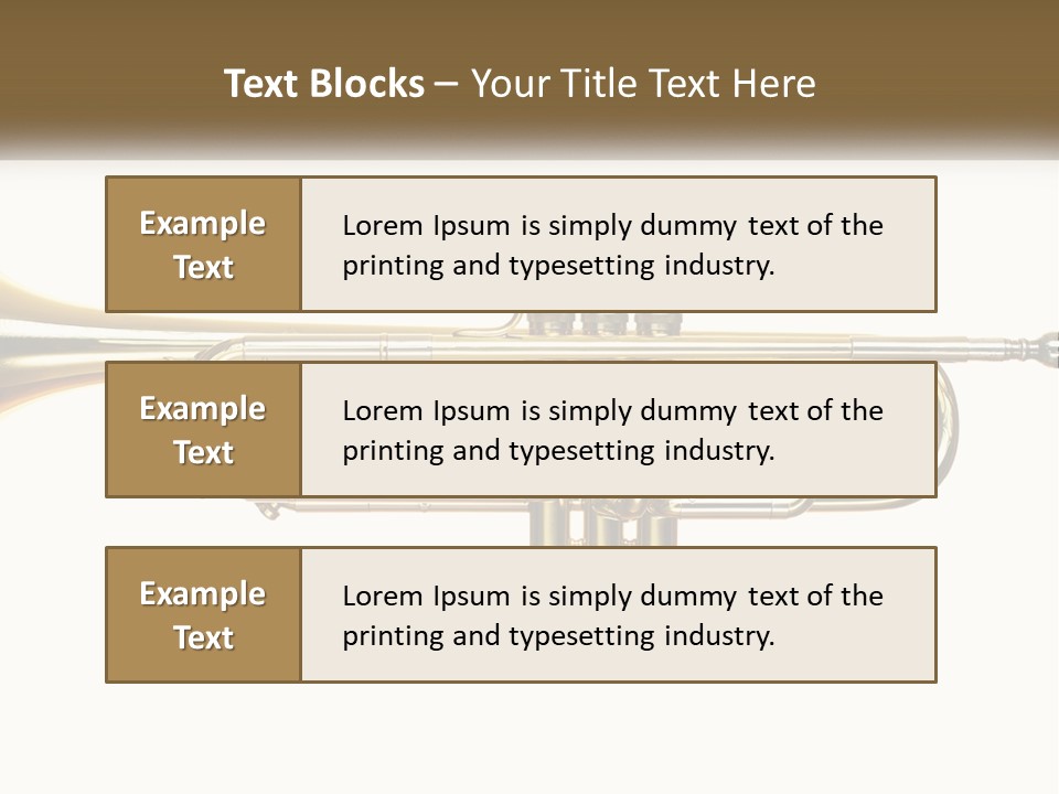 A Brass Trumpet With A White Background PowerPoint Template