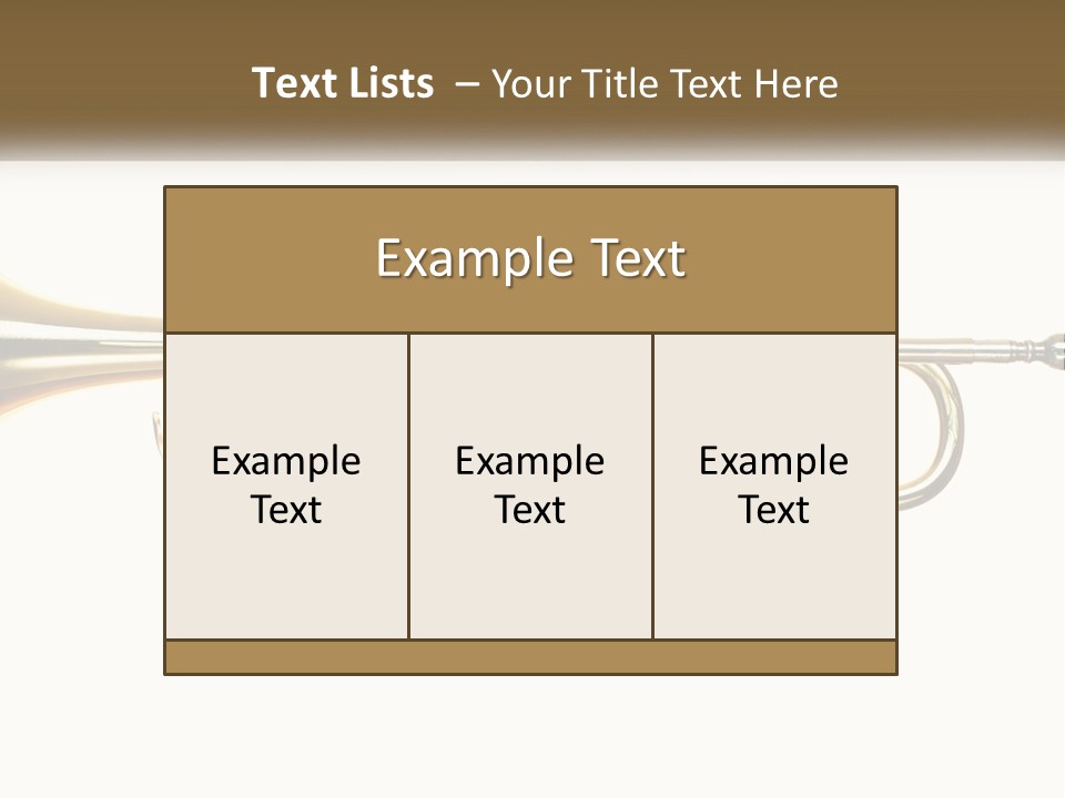 A Brass Trumpet With A White Background PowerPoint Template