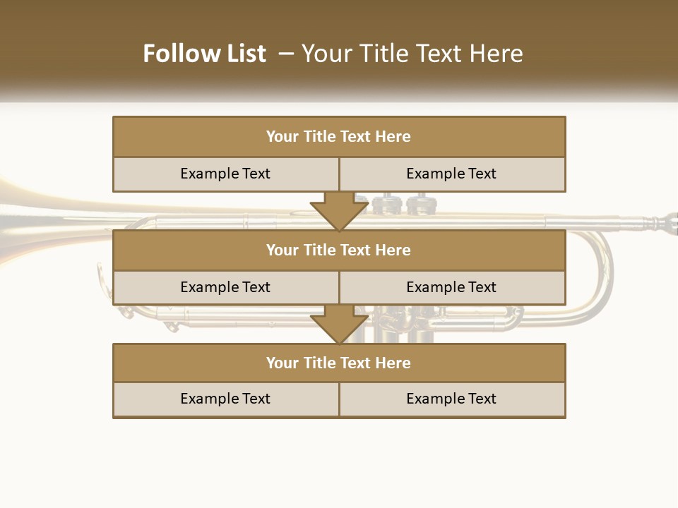 A Brass Trumpet With A White Background PowerPoint Template