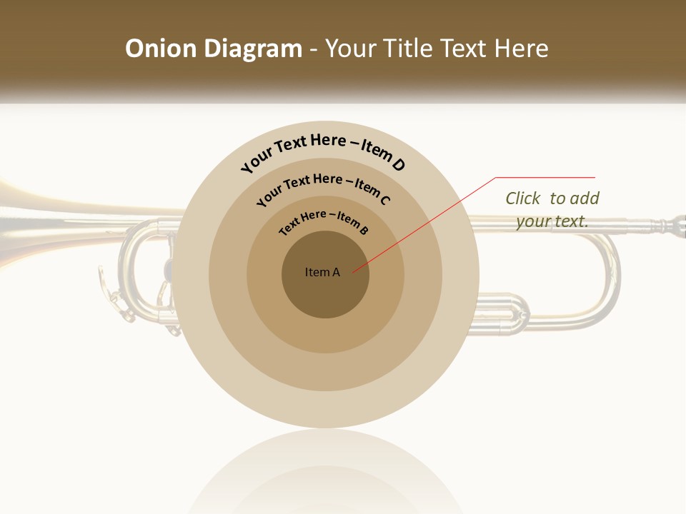 A Brass Trumpet With A White Background PowerPoint Template