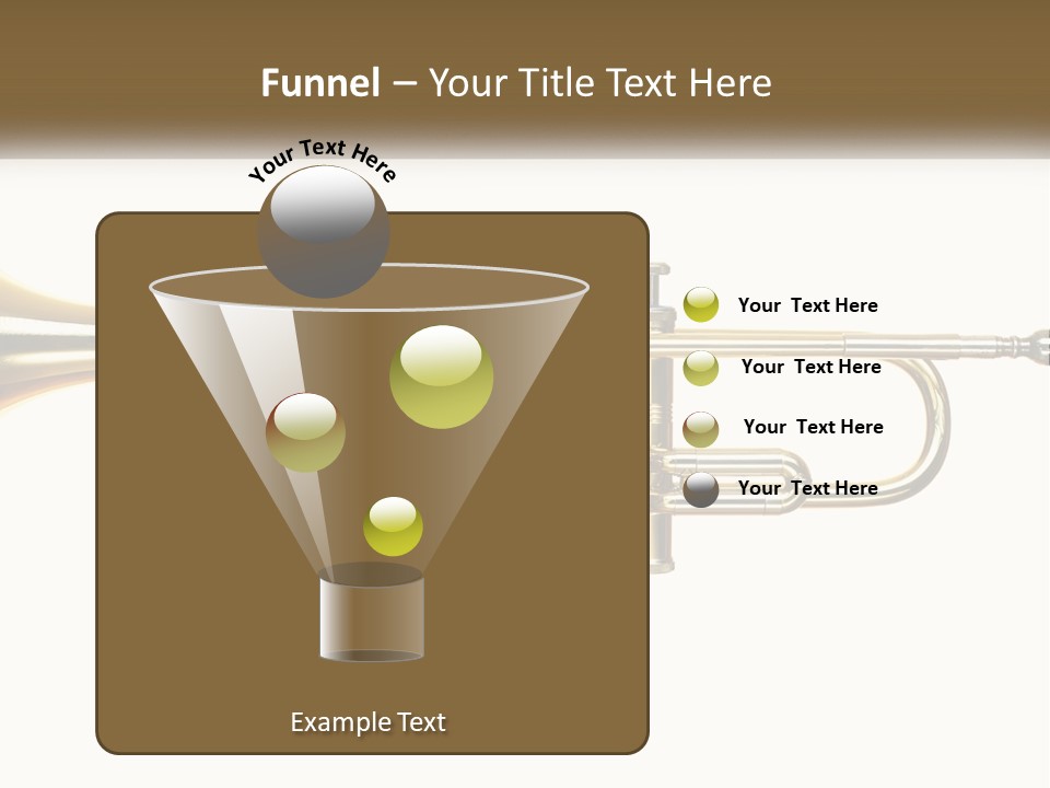 A Brass Trumpet With A White Background PowerPoint Template