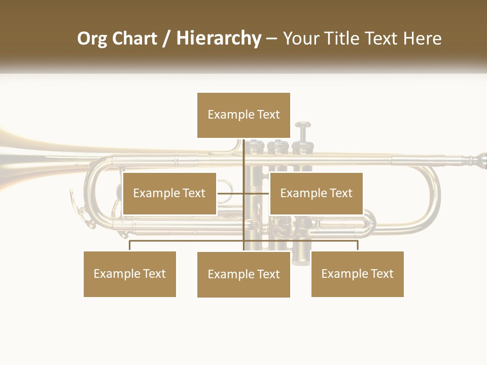A Brass Trumpet With A White Background PowerPoint Template