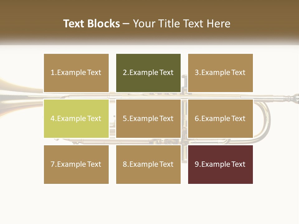 A Brass Trumpet With A White Background PowerPoint Template