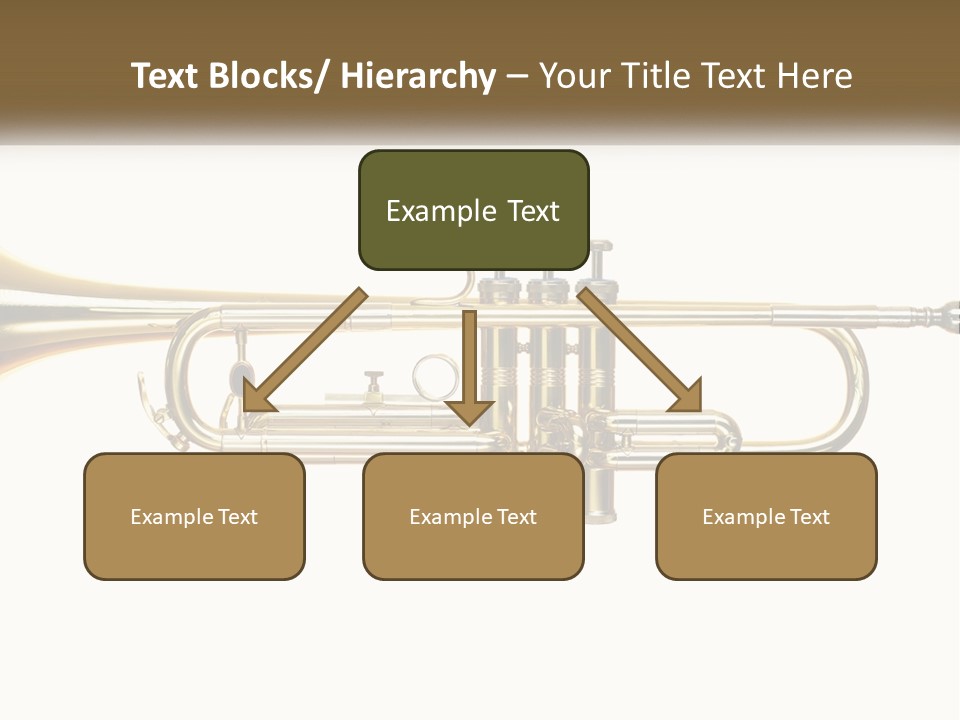 A Brass Trumpet With A White Background PowerPoint Template