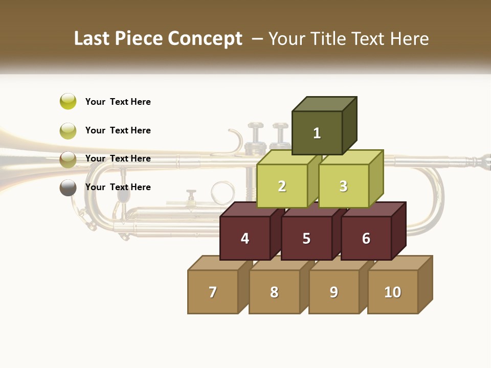 A Brass Trumpet With A White Background PowerPoint Template