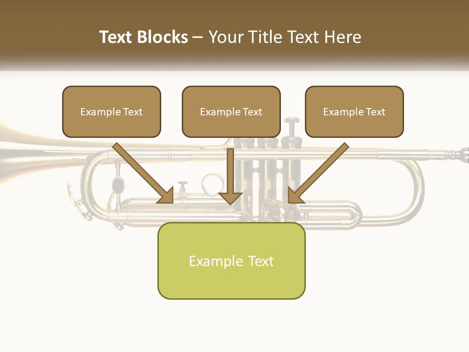 A Brass Trumpet With A White Background PowerPoint Template