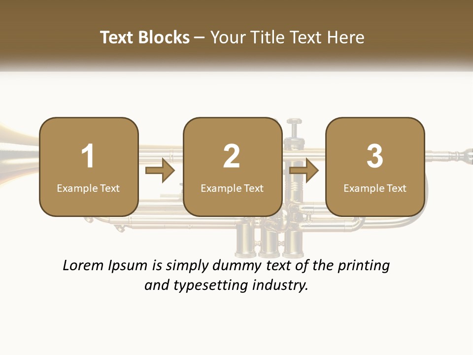 A Brass Trumpet With A White Background PowerPoint Template