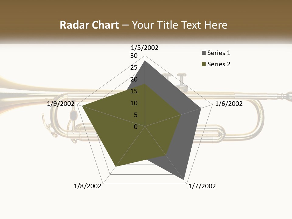 A Brass Trumpet With A White Background PowerPoint Template
