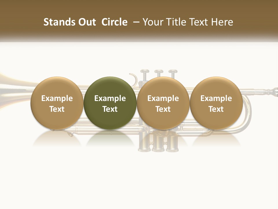 A Brass Trumpet With A White Background PowerPoint Template