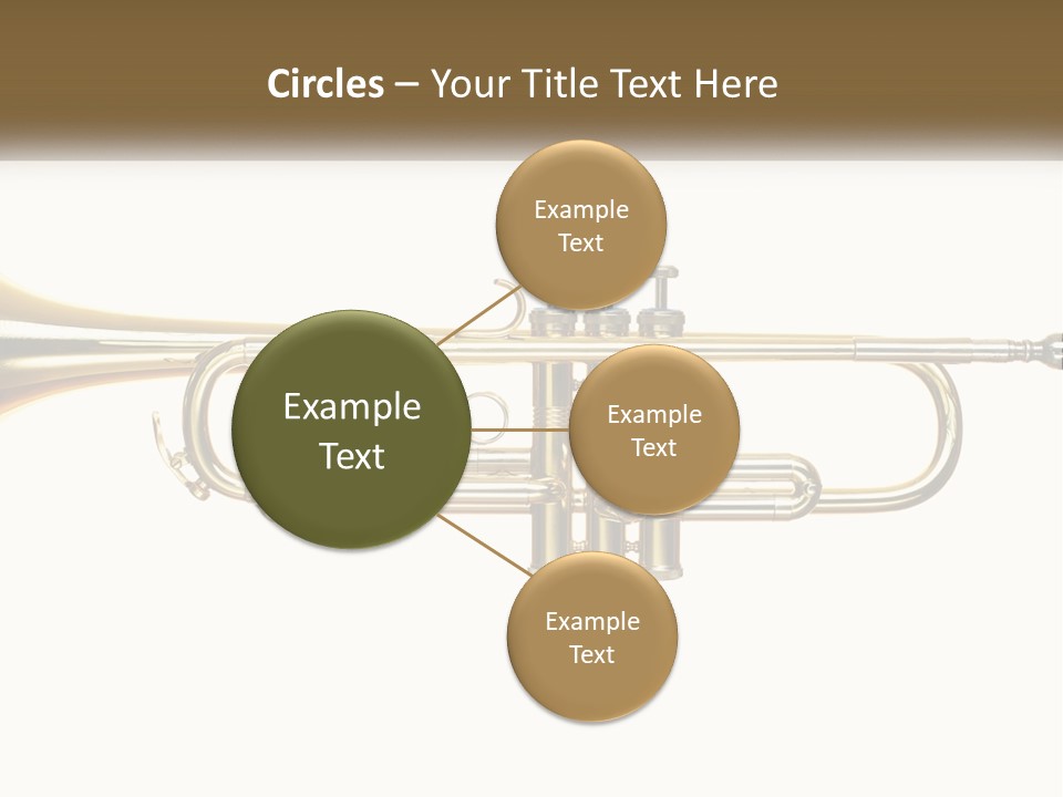 A Brass Trumpet With A White Background PowerPoint Template