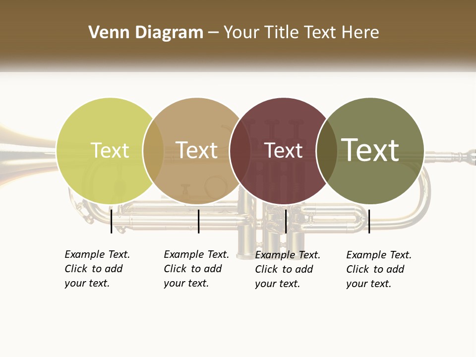 A Brass Trumpet With A White Background PowerPoint Template