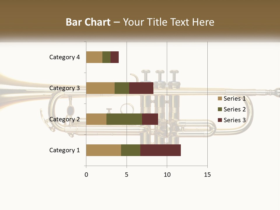 A Brass Trumpet With A White Background PowerPoint Template