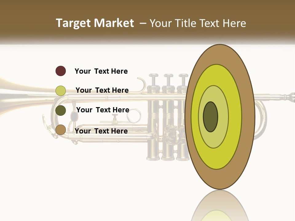 A Brass Trumpet With A White Background PowerPoint Template