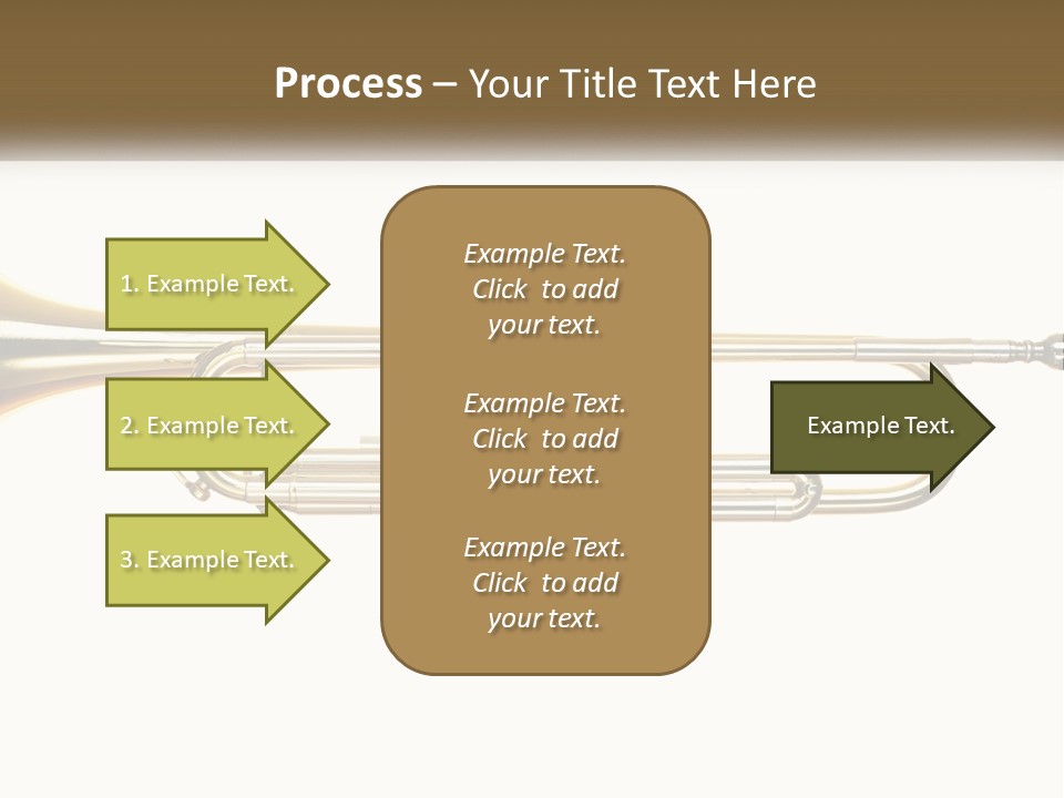 A Brass Trumpet With A White Background PowerPoint Template