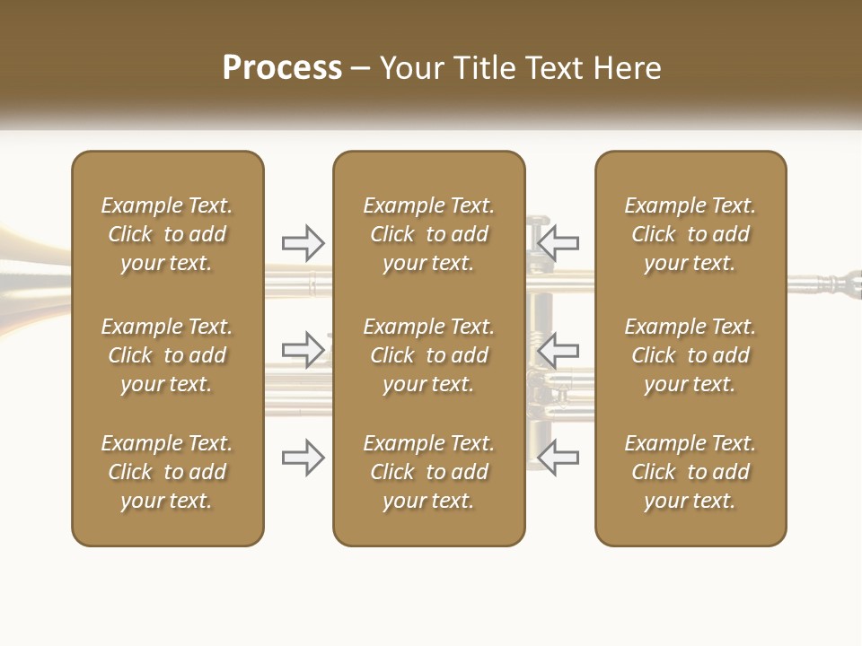 A Brass Trumpet With A White Background PowerPoint Template