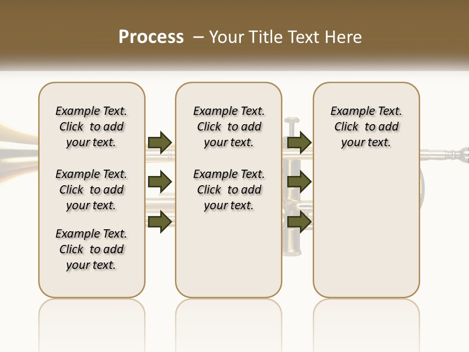 A Brass Trumpet With A White Background PowerPoint Template