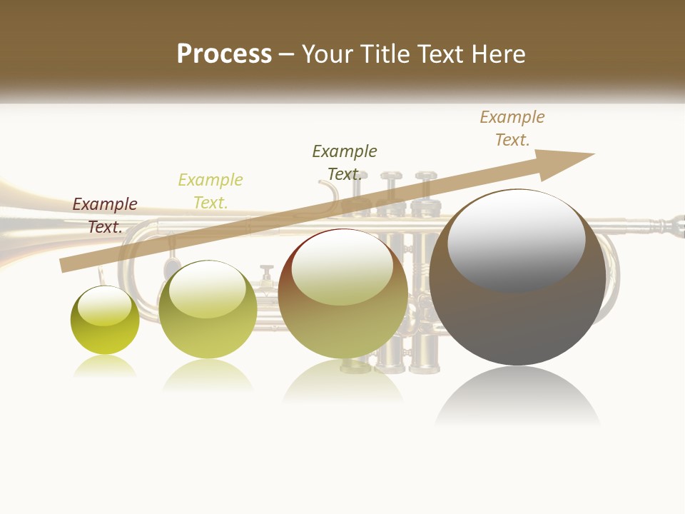 A Brass Trumpet With A White Background PowerPoint Template