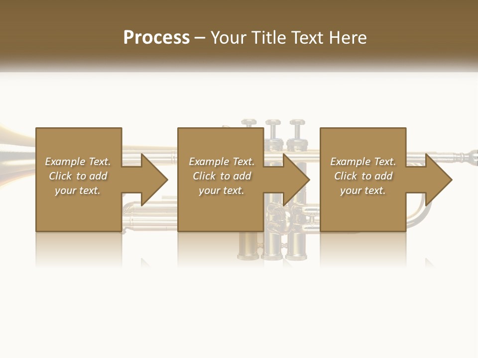 A Brass Trumpet With A White Background PowerPoint Template