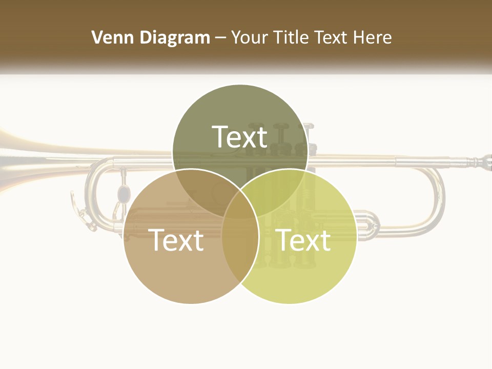 A Brass Trumpet With A White Background PowerPoint Template