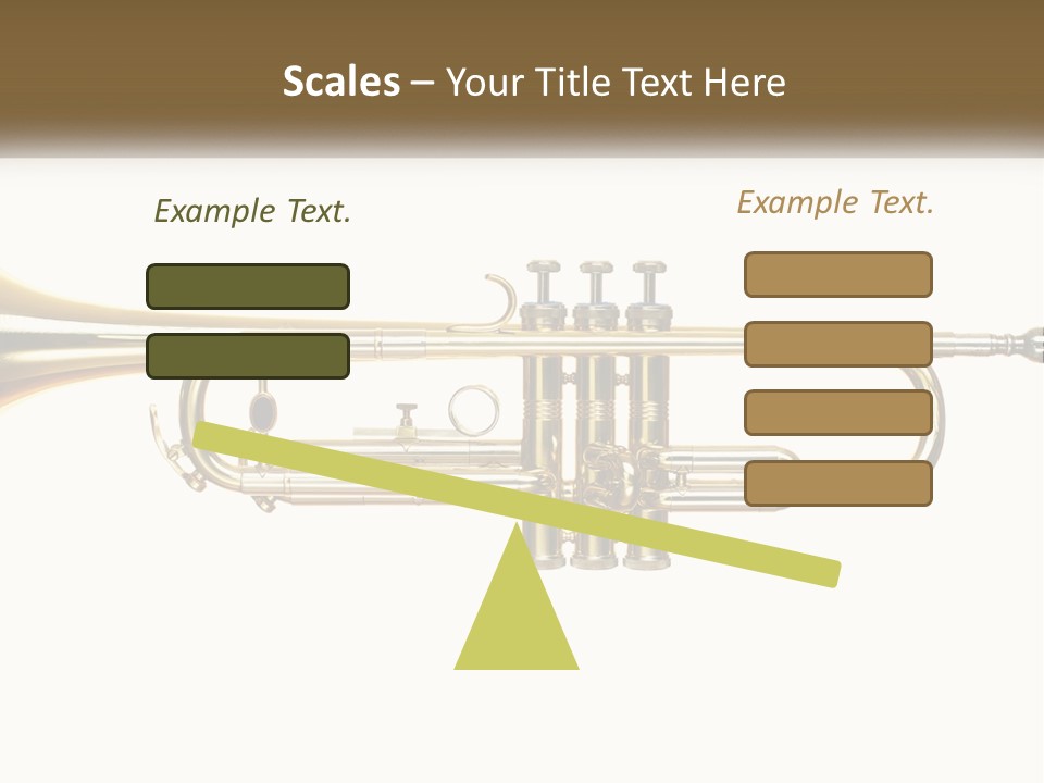 A Brass Trumpet With A White Background PowerPoint Template