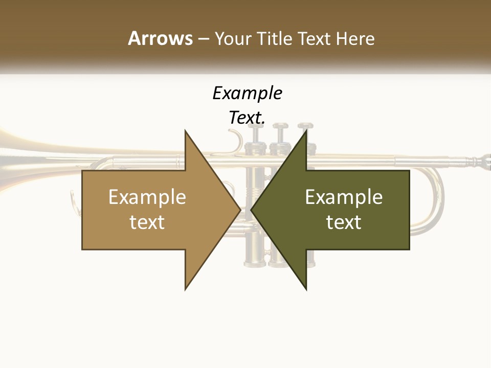 A Brass Trumpet With A White Background PowerPoint Template